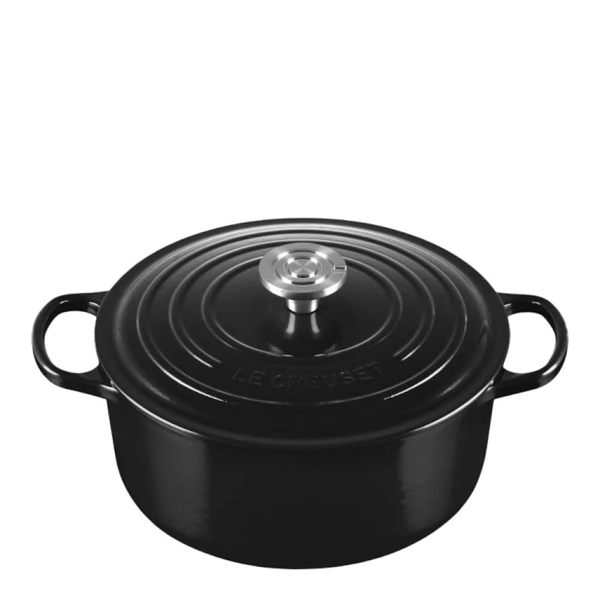 Le Creuset Signature gjutjärnsgryta rund 5,3L 26 cm black/crucible knob