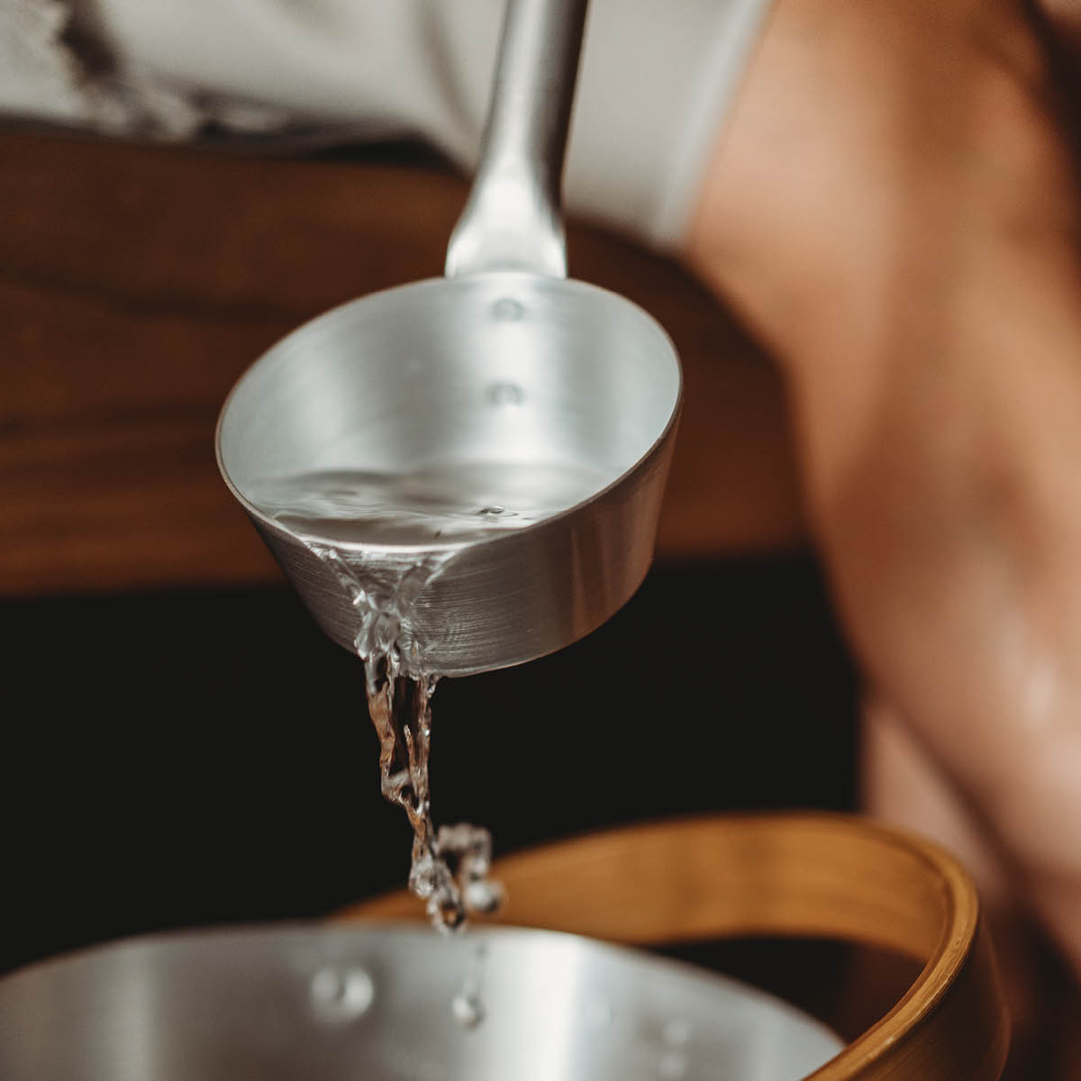 Rento Bastuskopa 43 cm stål/bambu