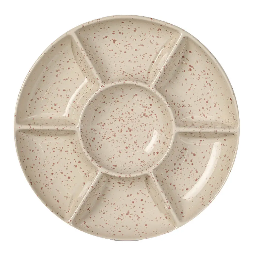 Ditte tarjoiluvati 26x26x3,5 cm beige/burgundi