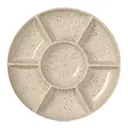 Ditte serveringsfat 26 cm beige/vinröd