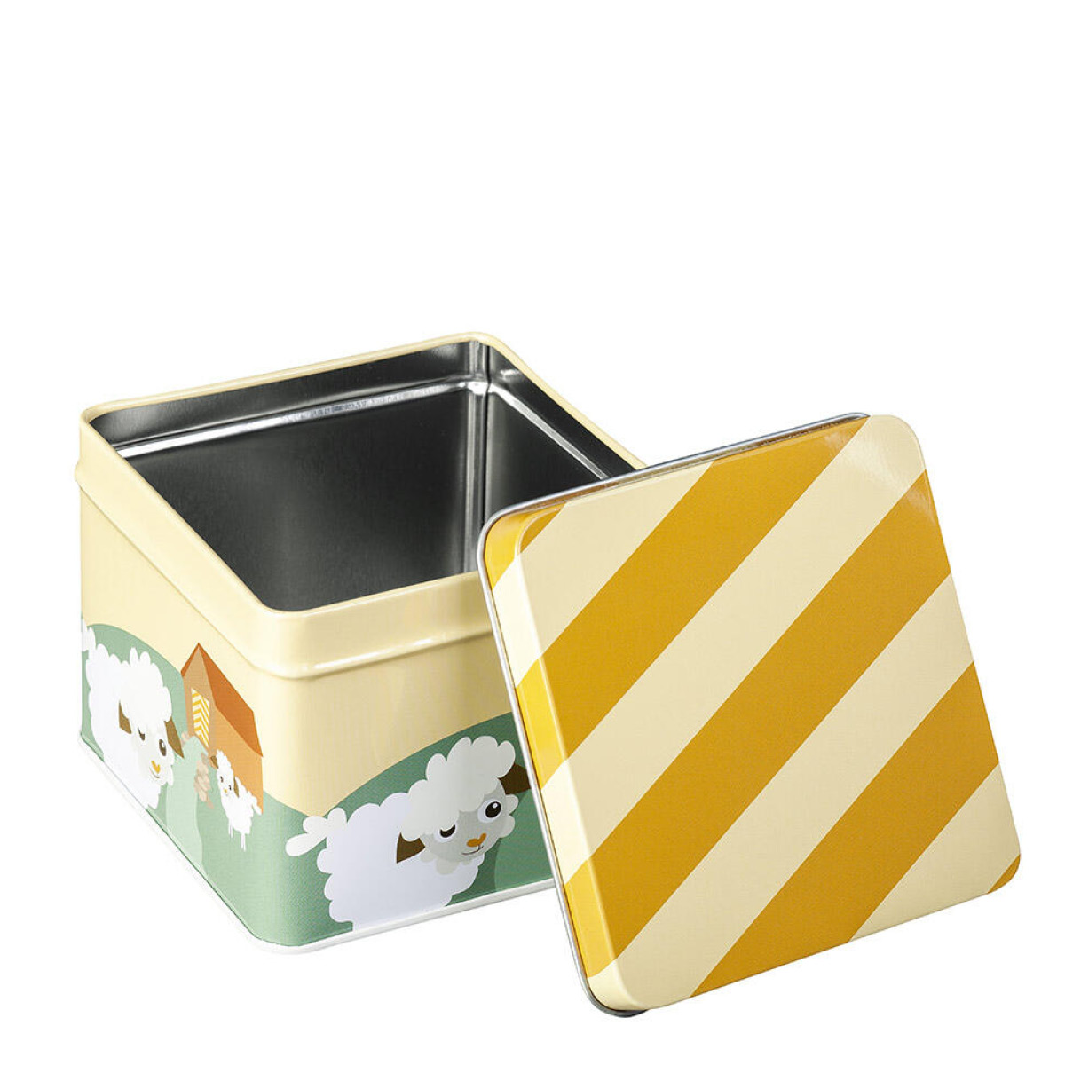 Blafre Lamm matlåda / förvaringslåda 10x10 cm gul