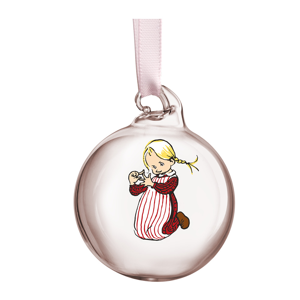 Muurla Pippi & Emil dekorationskulor 5 cm 4-pack