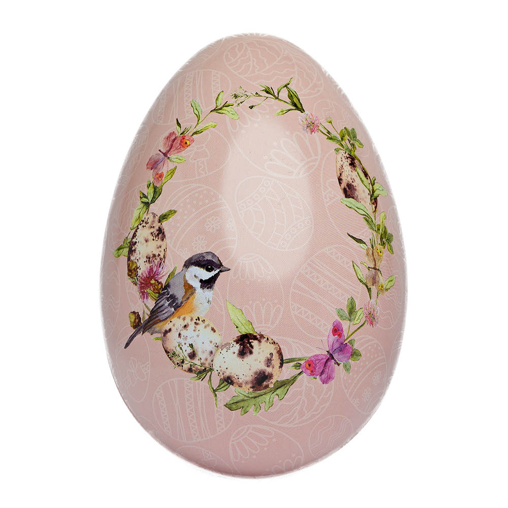 Inspirasjon Forlag - Pääsiäismuna metalli 15 cm Vintage pinkki