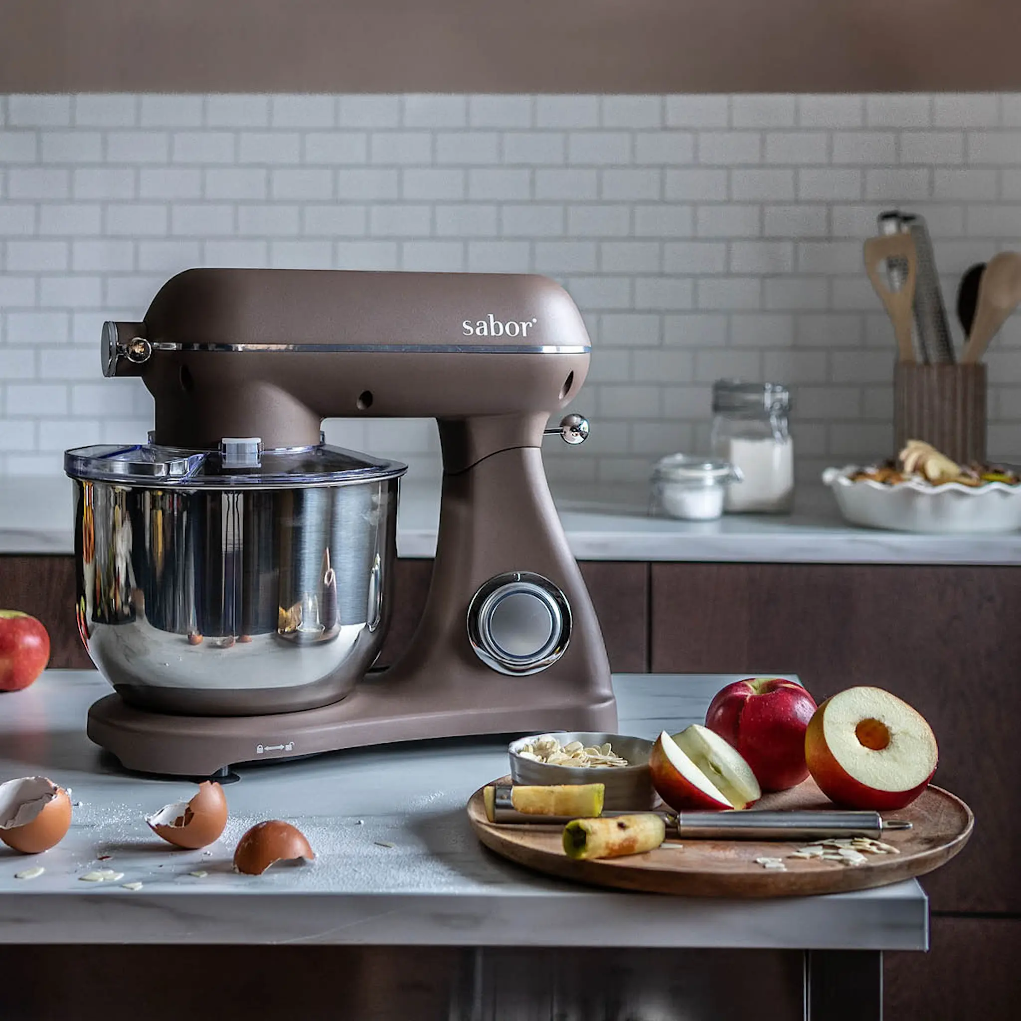 Sabor Ultimate köksmaskin 6,5 L 1800W med koppling ljusbrun/frostad
