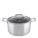 Santo gryta med lock 5,8 L beläggning stål/svart