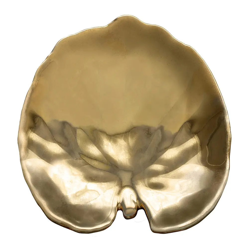 Riviera Lautanen Vesililjan lehti 18x17 cm Kulta