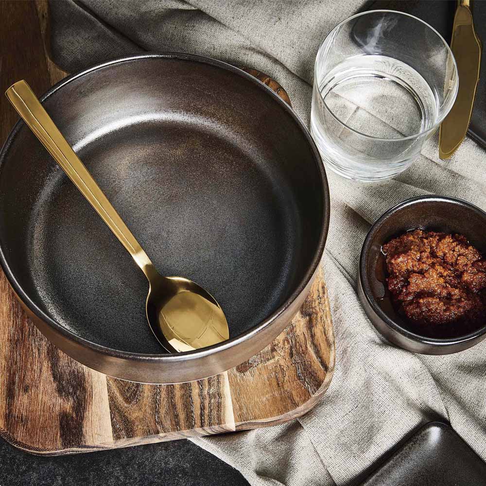 Aida Raw Skål 9,5 cm Brun Metallic