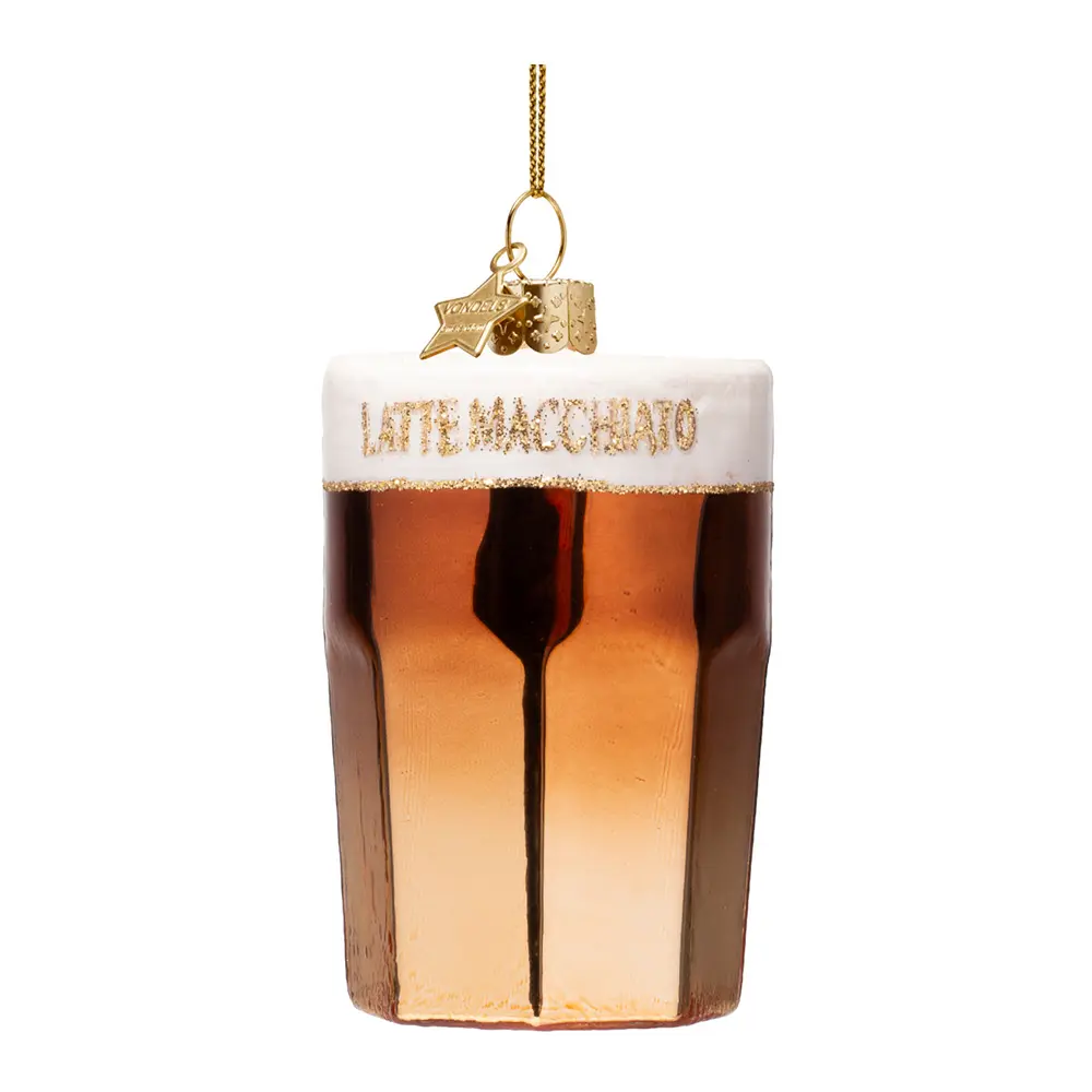 Wine & Dine Riippuva joulukoriste Latte macchiato 11 cm Ruskea