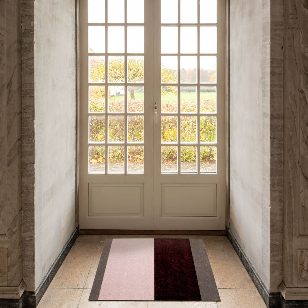 Tica Copenhagen Stripes Horizontally Matto 90x60 cm Bordeaux/Rose/Sand