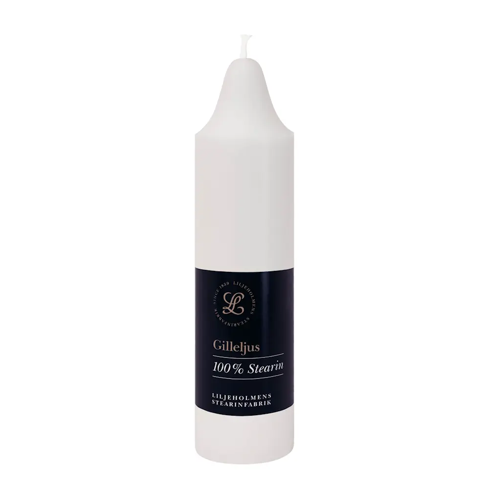Gilleljus med klokketopp 20 cm hvit