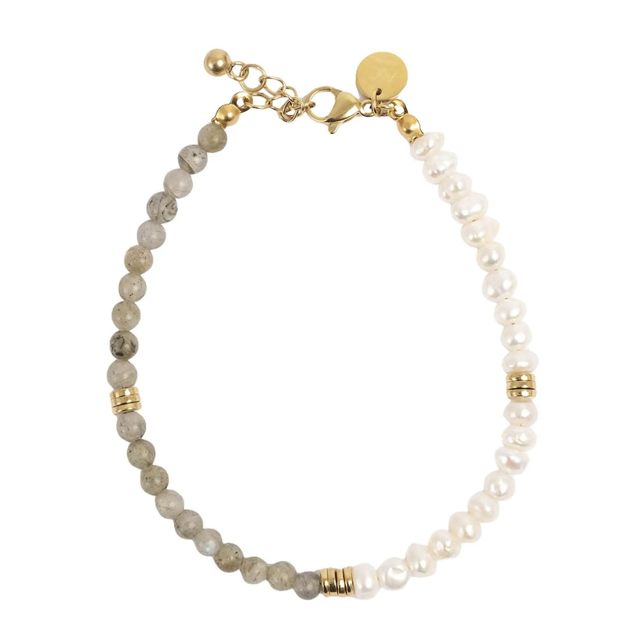 A&C Oslo AS Beige Tones armband 18 cm guld/grön