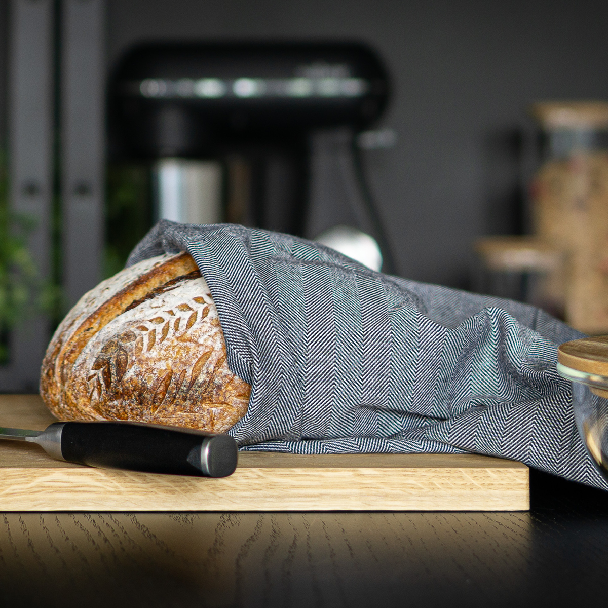 Sabor Home kjøkkenhåndkle 2 stk grå/hvit