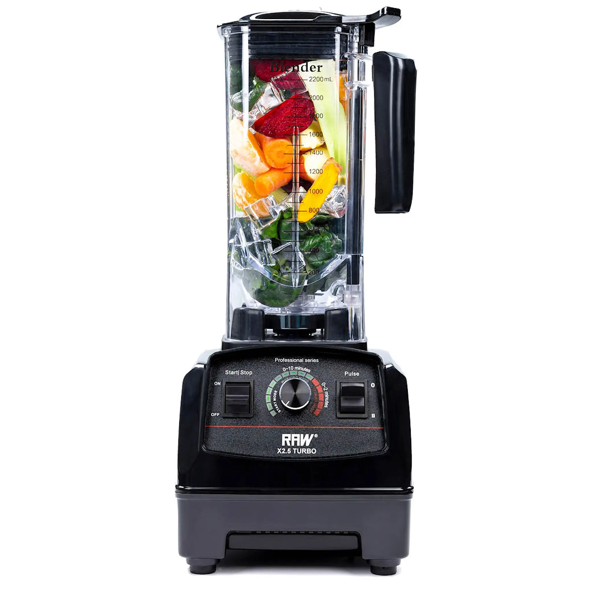 RAW High Speed Blender X 2,5 Turbo 1800 W Svart