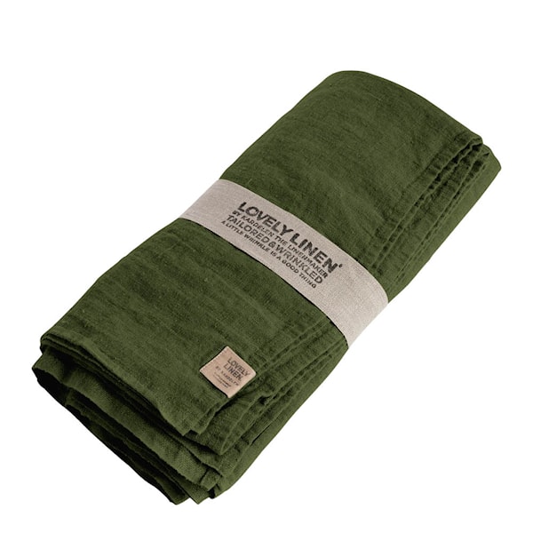 Lovely bordsduk linne 145x380 cm Jeep Green