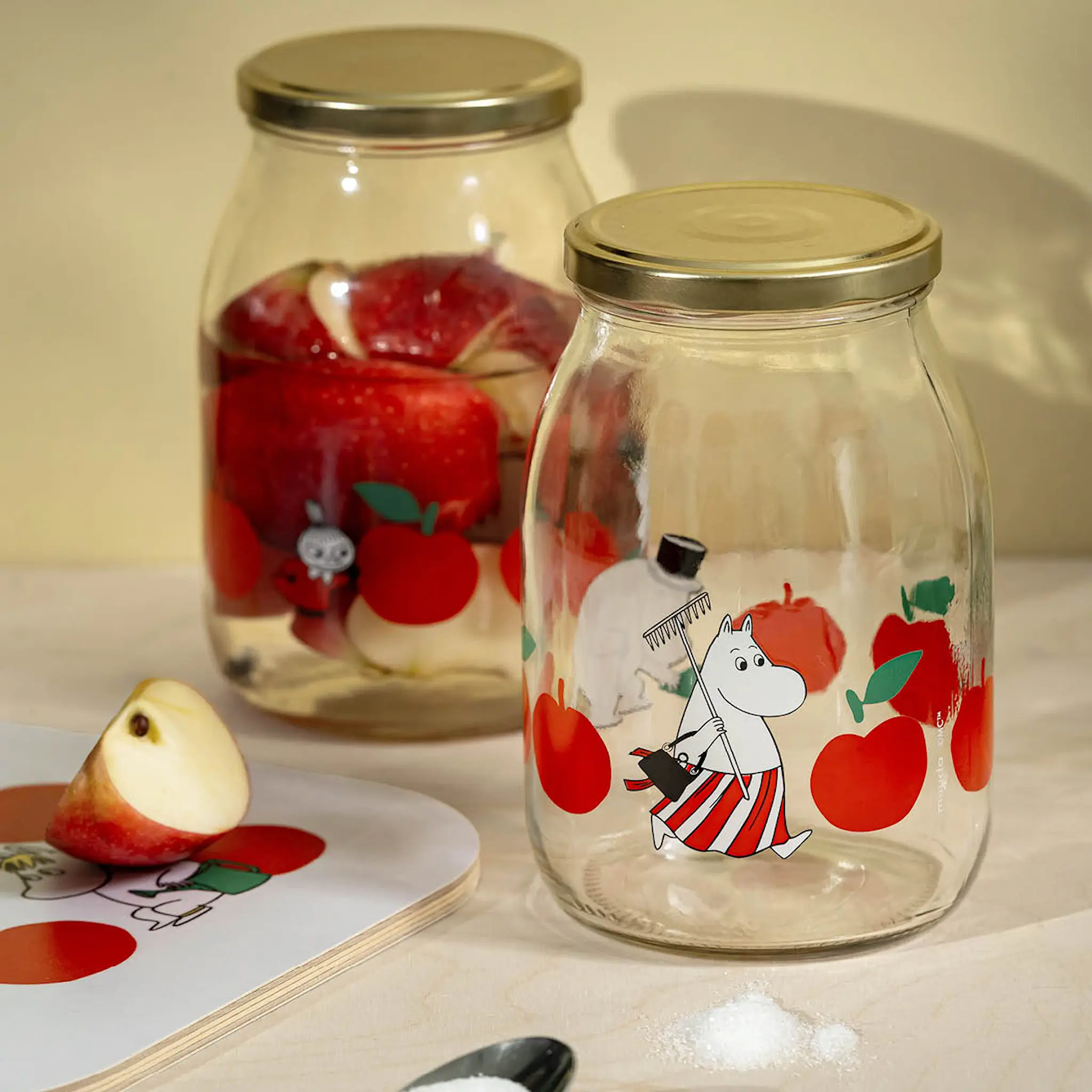 Muurla Mumin glasburk 1 L Glada Äpplen