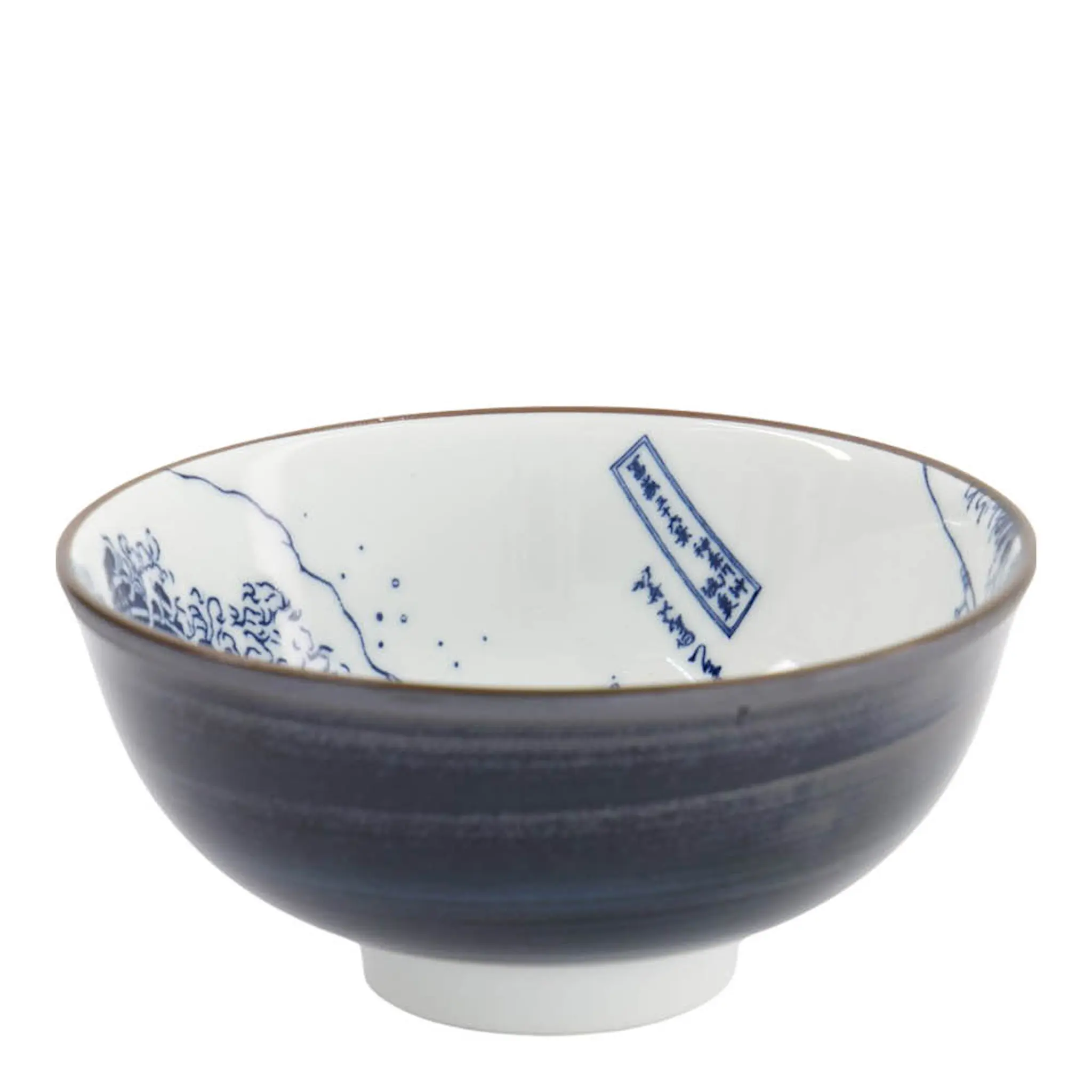 Tokyo Design Studio Hokusai Nami risskål 12 cm blå/vit
