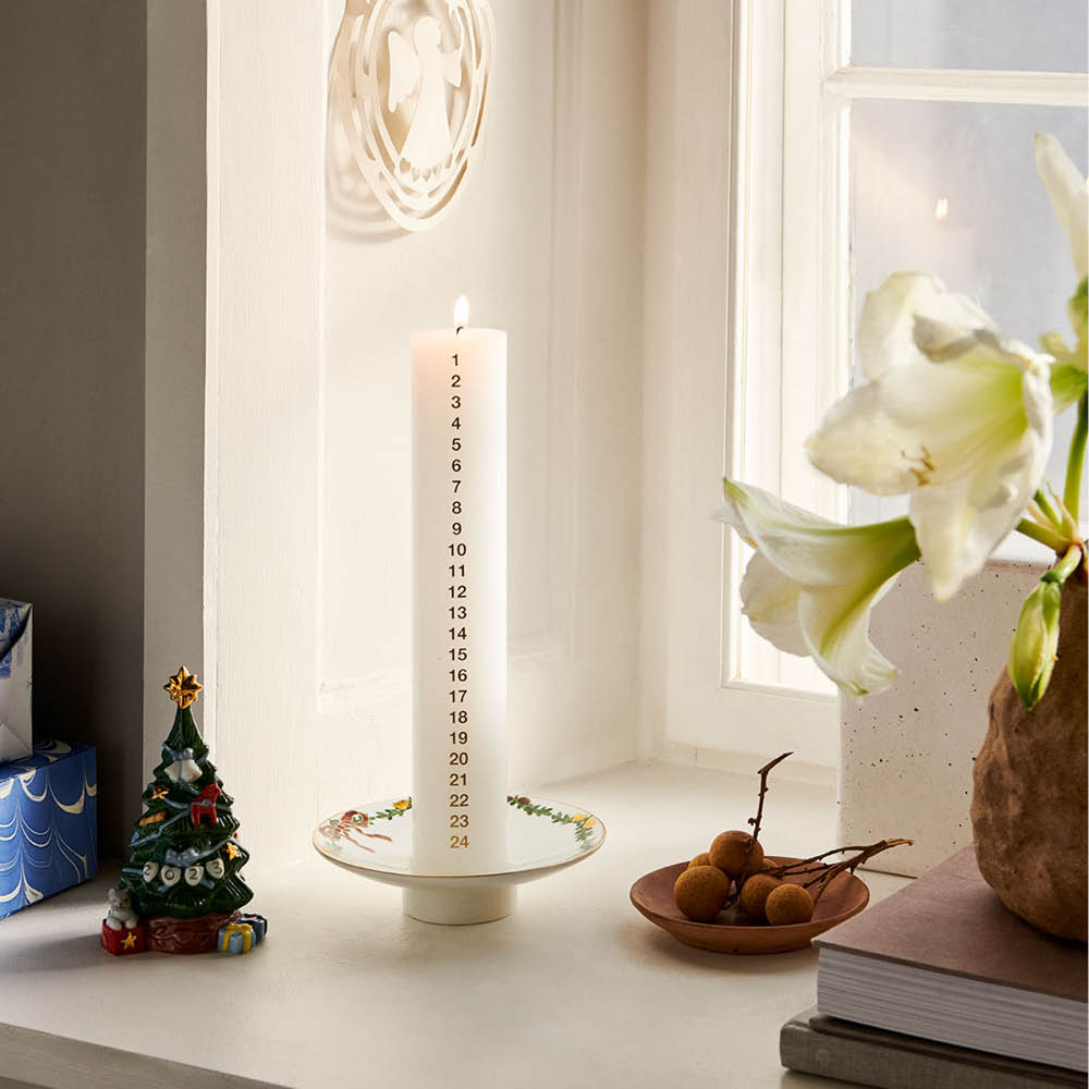 Royal Copenhagen Star Fluted Christmas lljusstake 15,5 cm vit