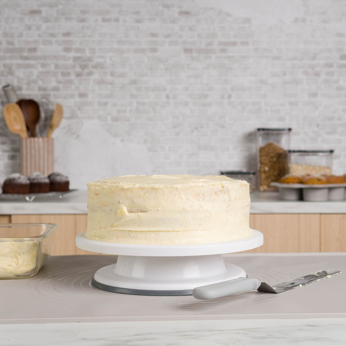 Modern House Bayk roterende dekoreringsfat 27 cm hvit