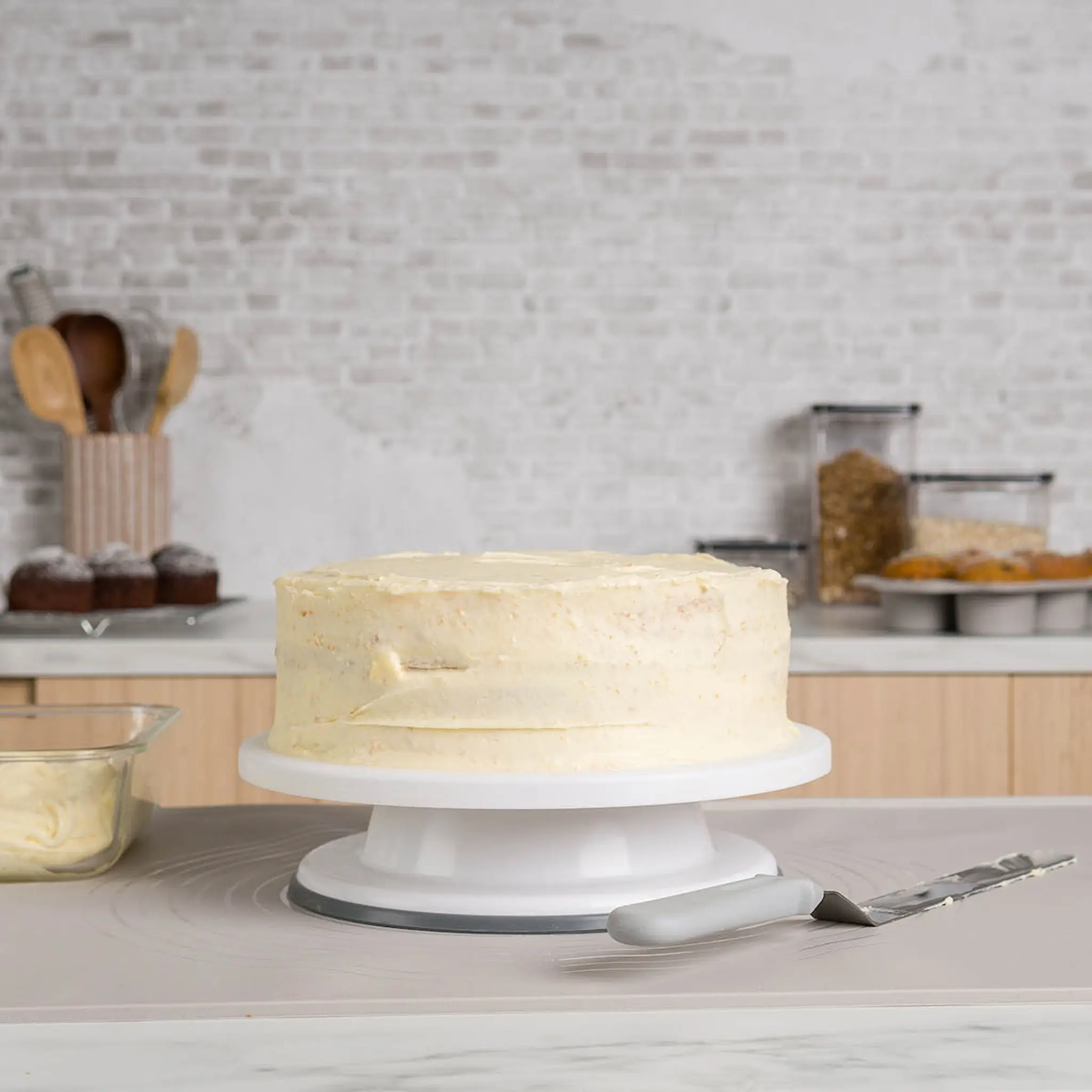 Modern House Bayk roterande dekorationsfat 27 cm vit