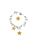 Star Ring juldekoration 15 cm svart mässing