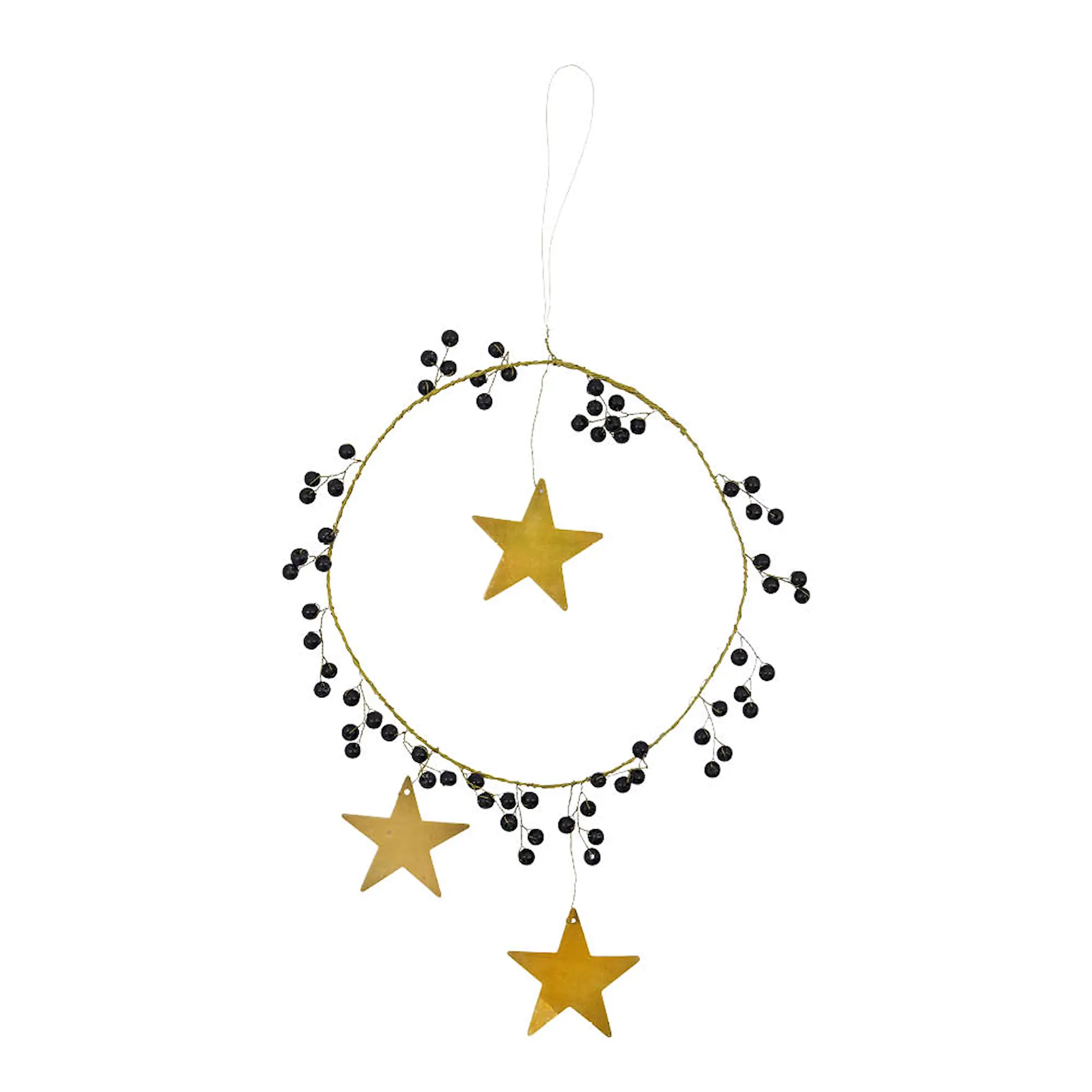 House Doctor Star Ring juldekoration 15 cm svart mässing