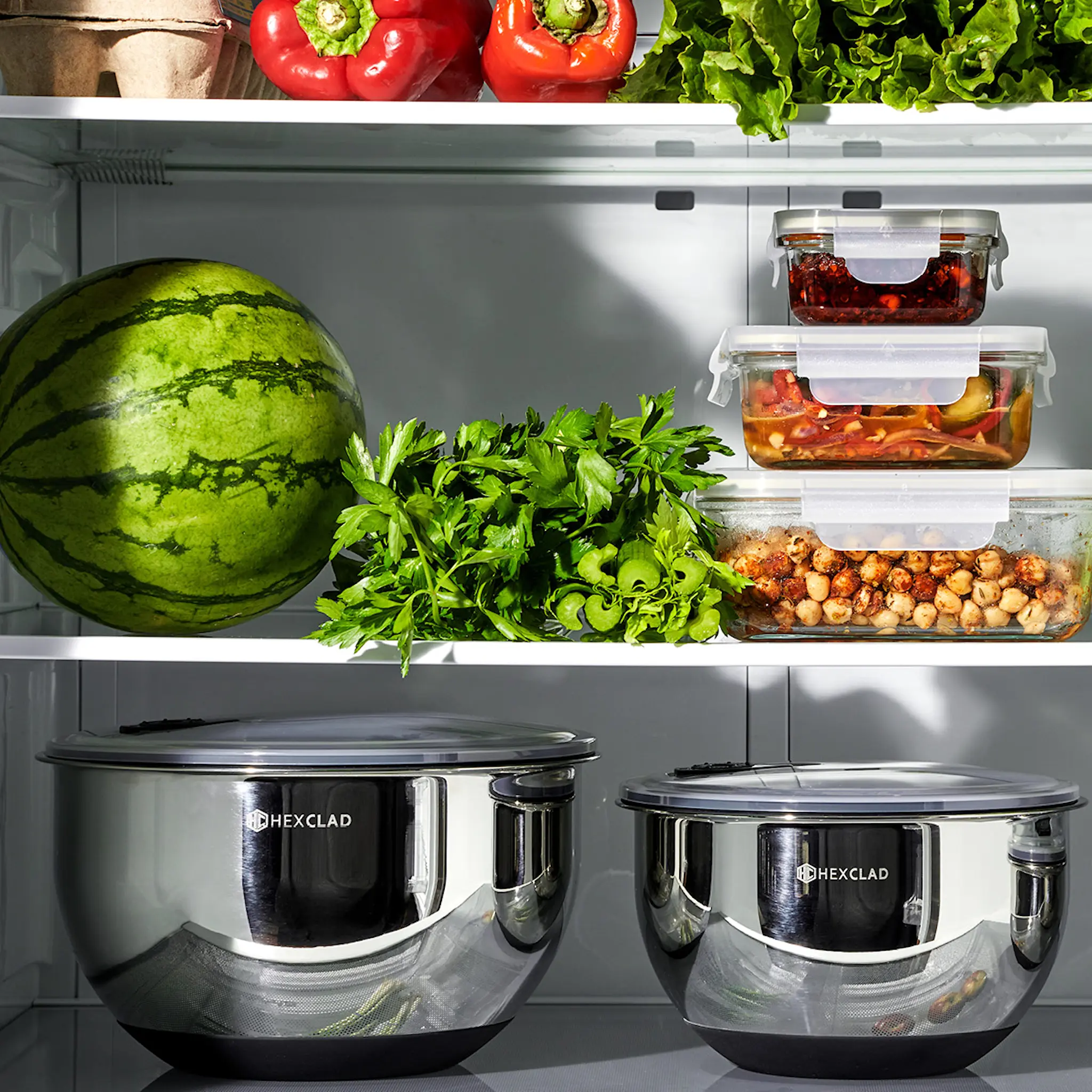 Hexclad Hexclad Kulho kannella 3 osaa Teräs