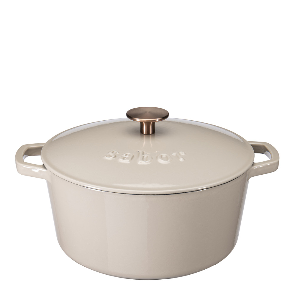 Sabor Gjutjärnsgryta 24 cm 4,4 L varmgrå