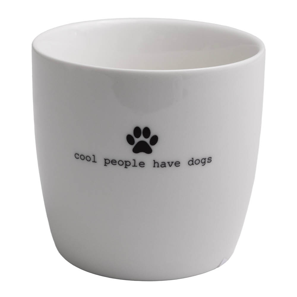 Sögne Home Mugg Cool people have dogs 30 cl vit