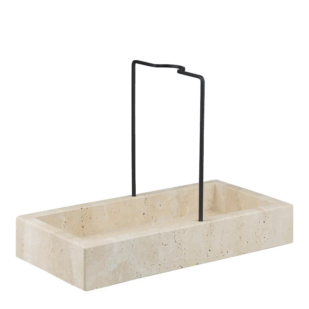 Travertine organiserer for oppvaskredskaper 24x12 cm lin
