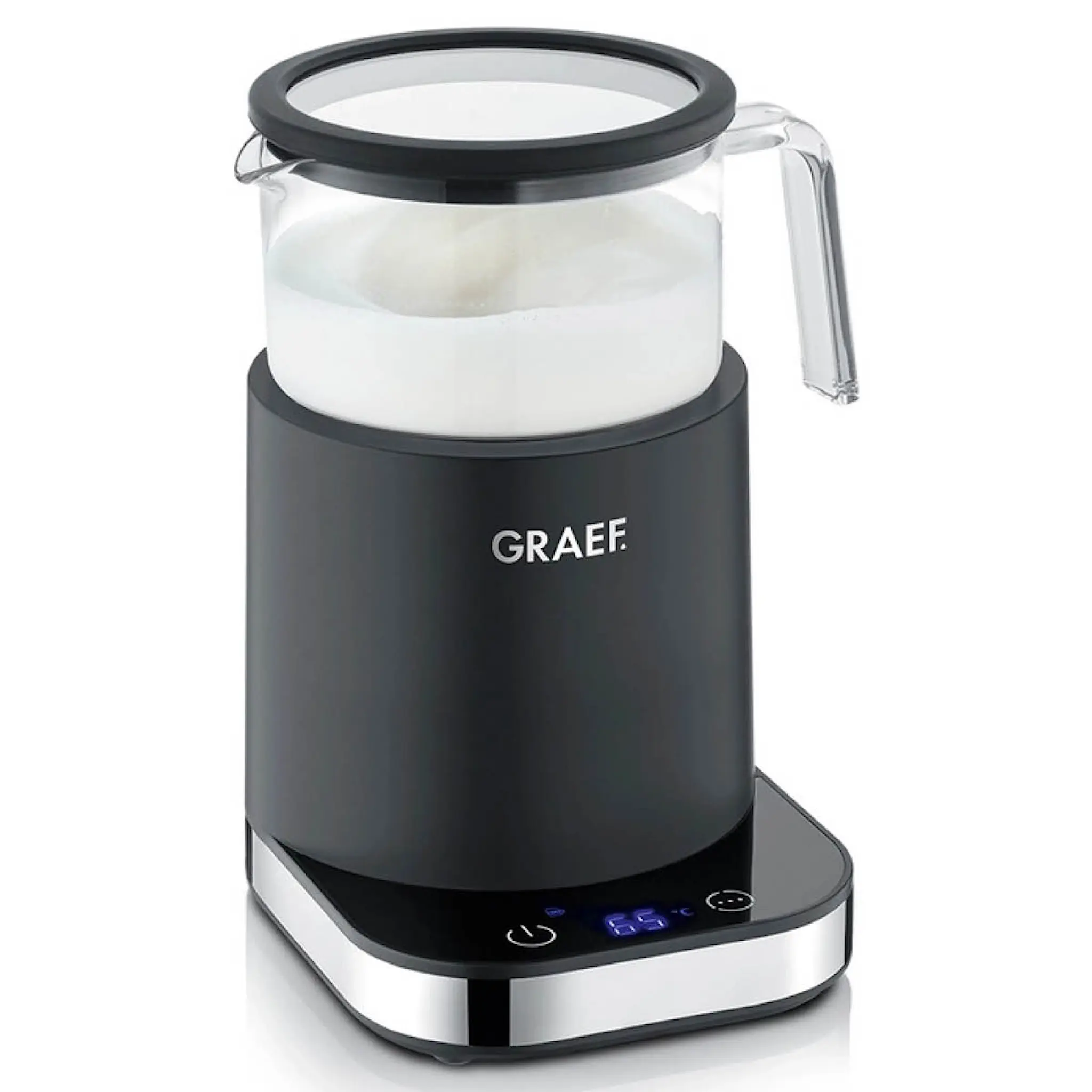 Graef Mjölkskummare med uttagbar glasbehållare 400 ml svart