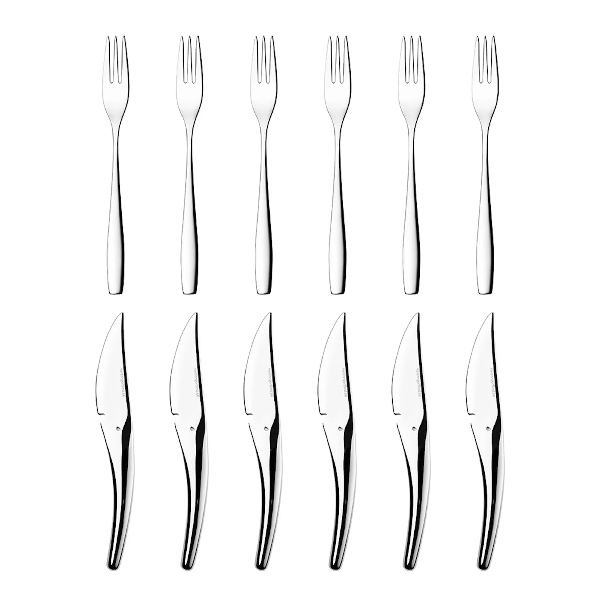 Hardanger bestikk Hardanger ostset / fruktset 12 delar