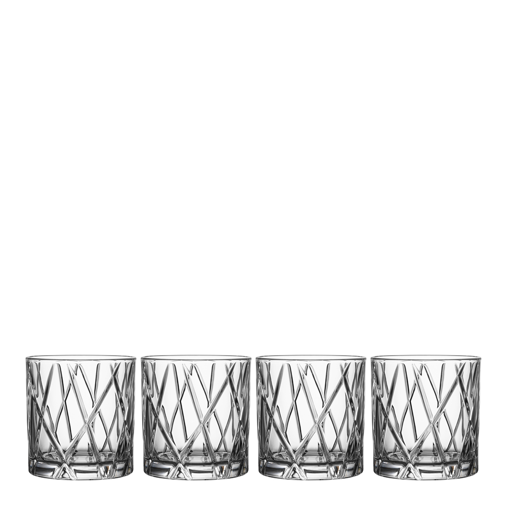 Orrefors - City DBL Old Fashioned Lasi 34 cl 4 kpl