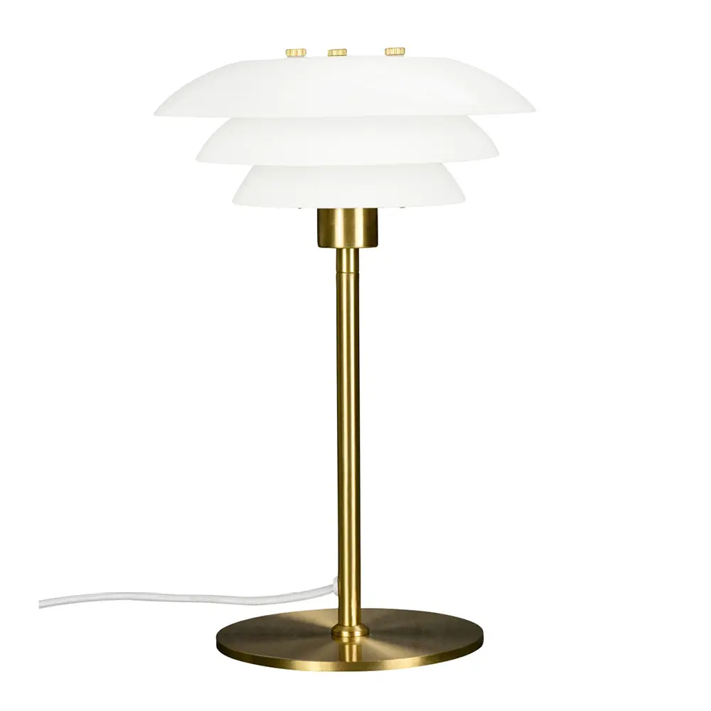 DL20 Pöytävalaisin 30 cm Opaali/Messinki