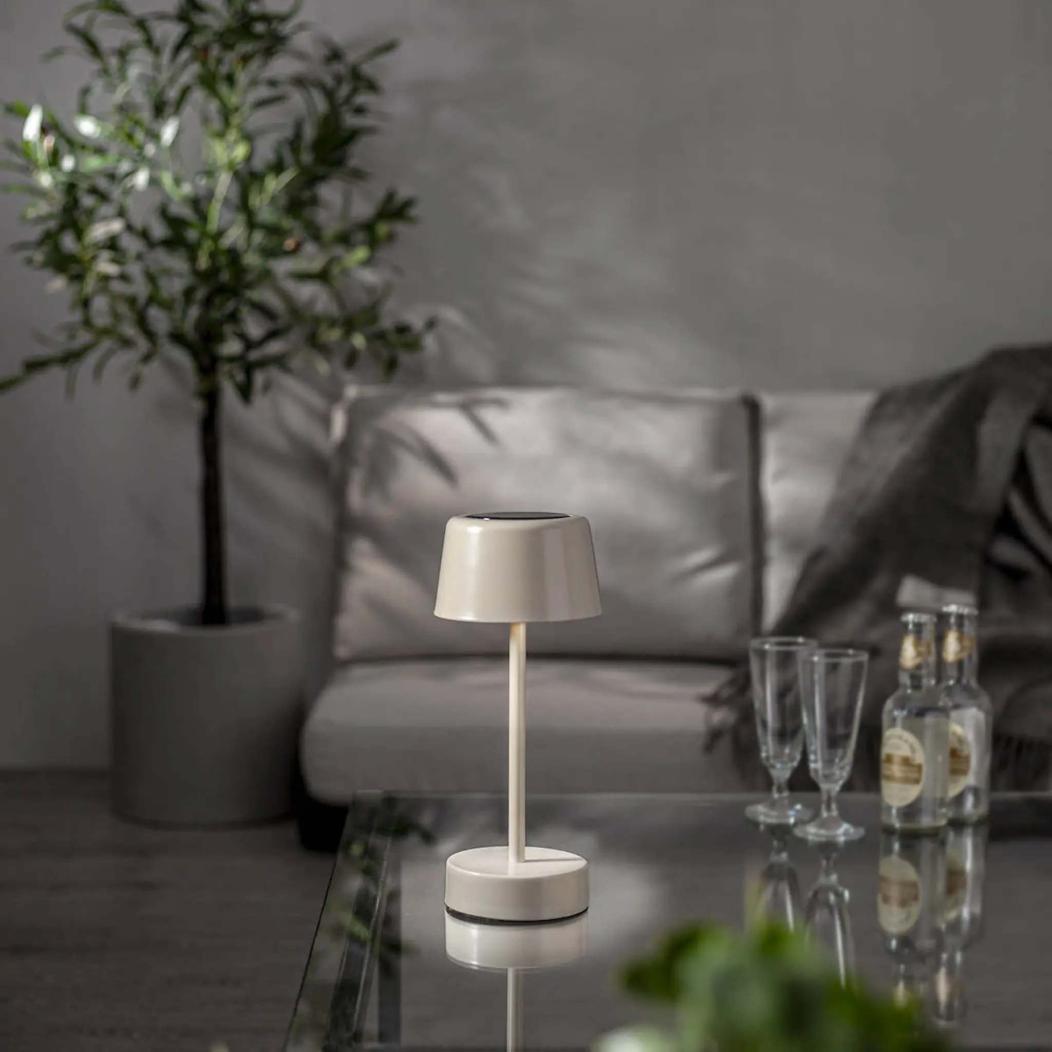 Star Trading Solei solcellslampa bordslampa 483-36 26,5 cm beige