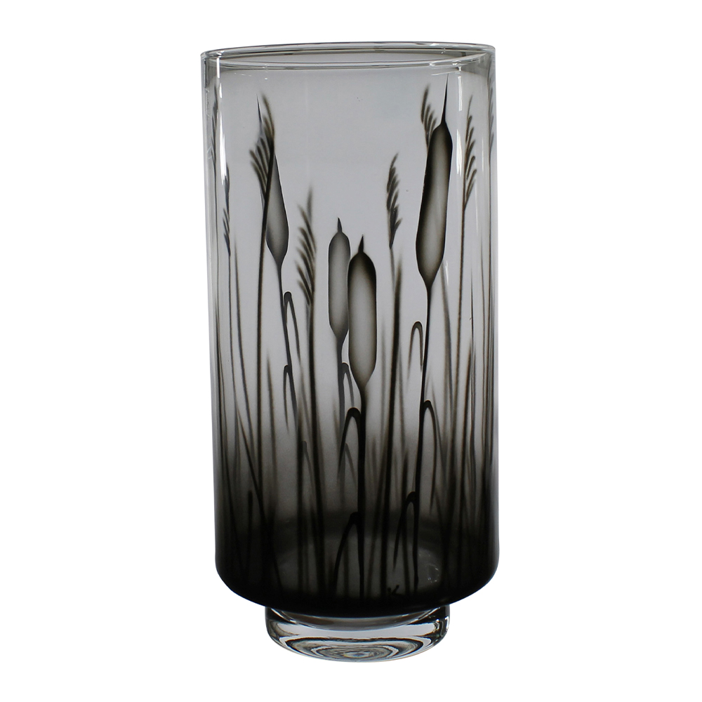 Nybro Crystal - Kaveldun Kynttilälyhty 30x14,5 cm Kirkas/Harmaa