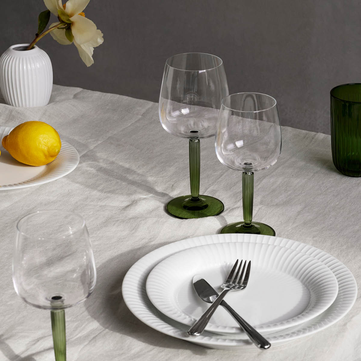 Kähler Hammershøi Lautanen 27 cm 4 kpl Valkoinen