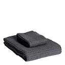 Big Waffle set med handduk och badlakan dark green