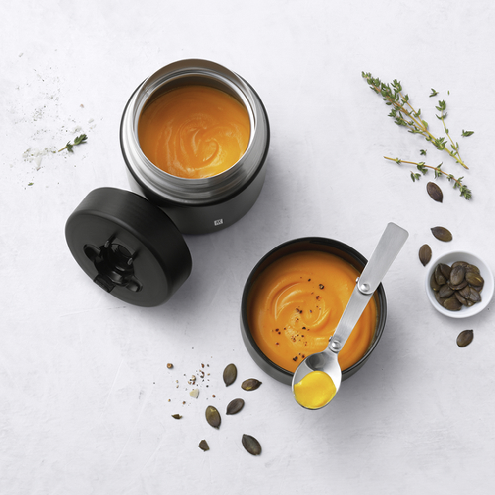 Zwilling Thermo Ruokatermos lusikalla 0,7 L Mattamusta