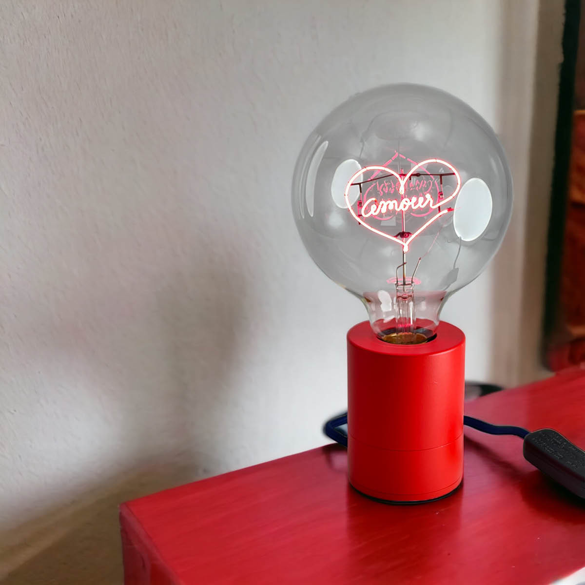 Elements Lighting MITB Pop sockel bordslampa 9 cm röd aluminium