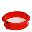 Springform i silikon med tallrik 23 cm 2,5 L röd/vit