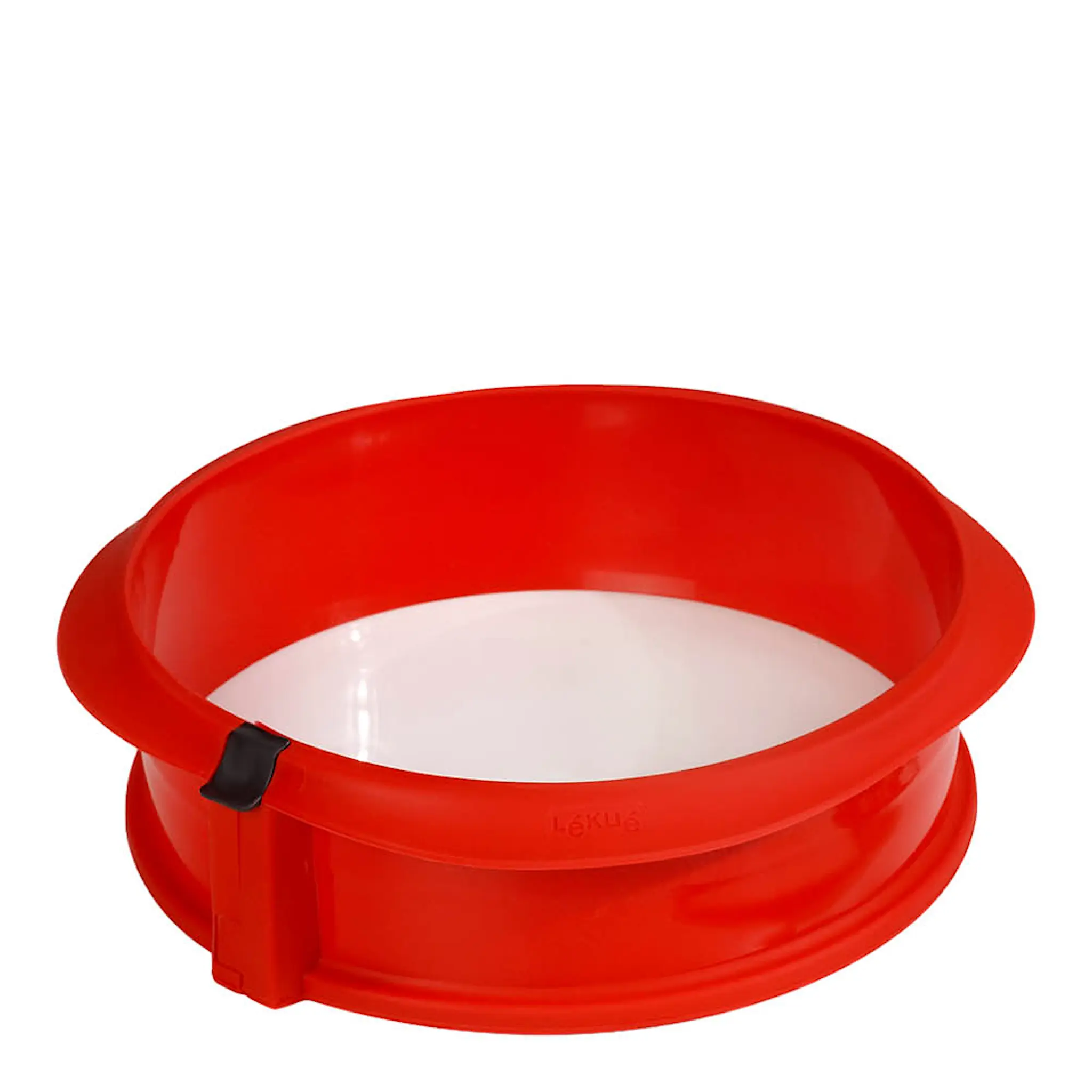 Lékué Springform i silikon med tallrik 23 cm 2,5 L röd/vit