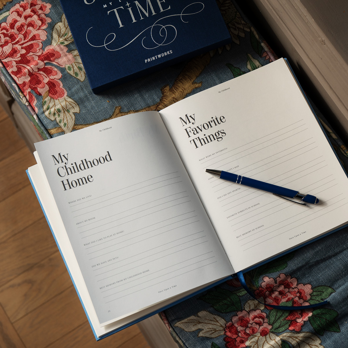 Printworks Livshistoriebok Once Upon a Time 23,6x18,8 cm blå