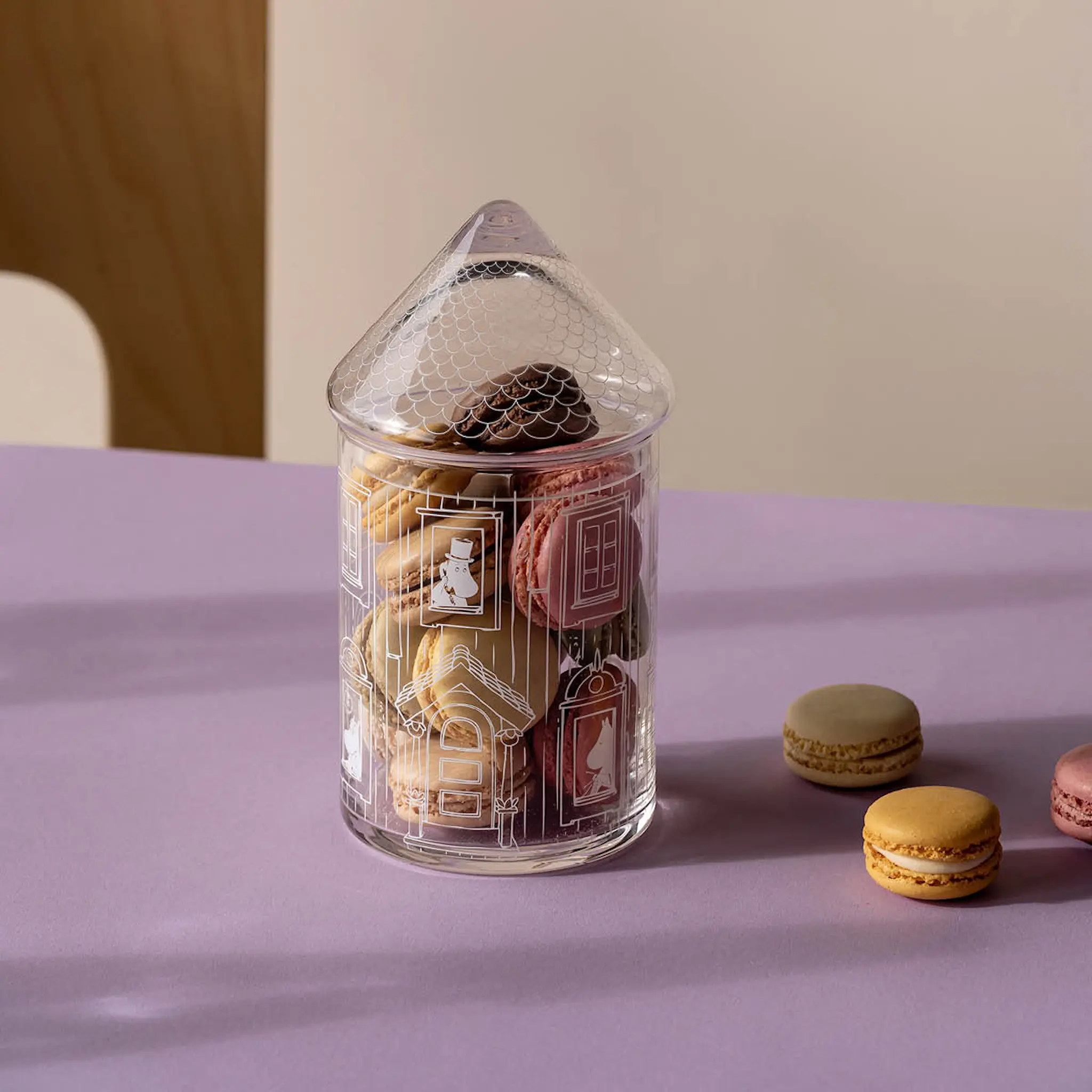 Muurla Mumin glasburk Muminhuset 18,5 cm