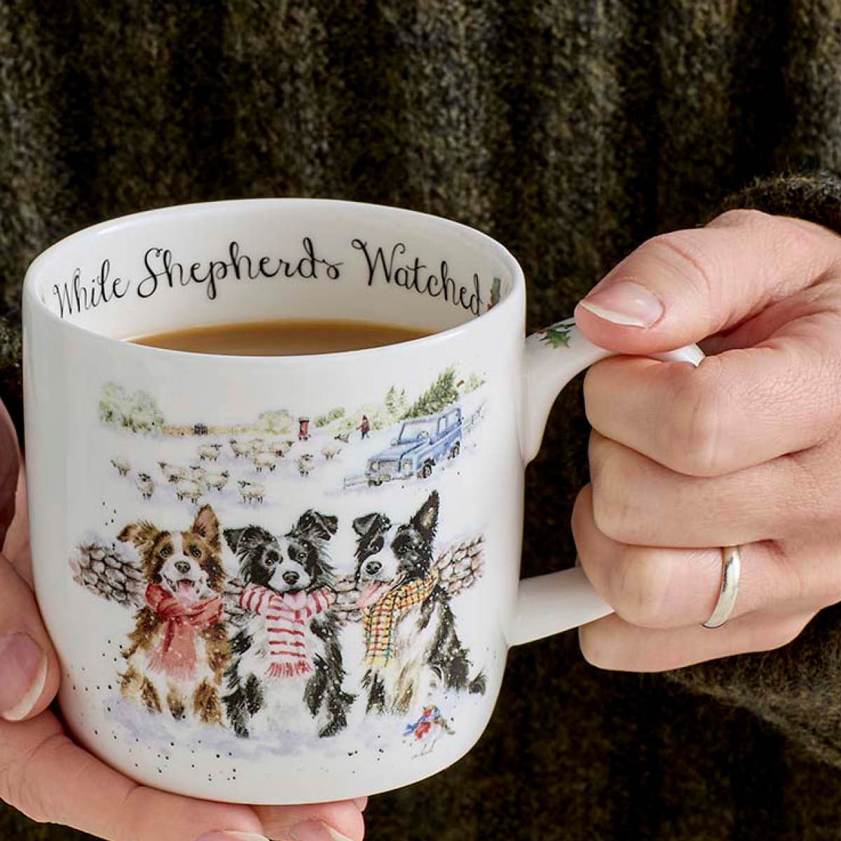 Royal Worcester Wrendale Designs muki 31 cl While Shepherds Watch