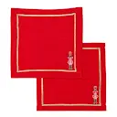 Christmas Party glasunderlägg Nötknäppare 14x14 cm 2-pack röd