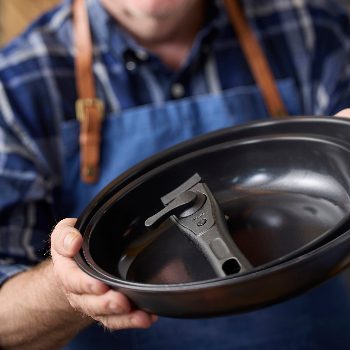 Holm Stekpanna 2 delar avtagbart handtag 24/28 cm alu/ker