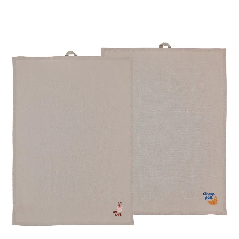 Bistro kjøkkenhåndkle 50x70 cm 2 stk coffee brown