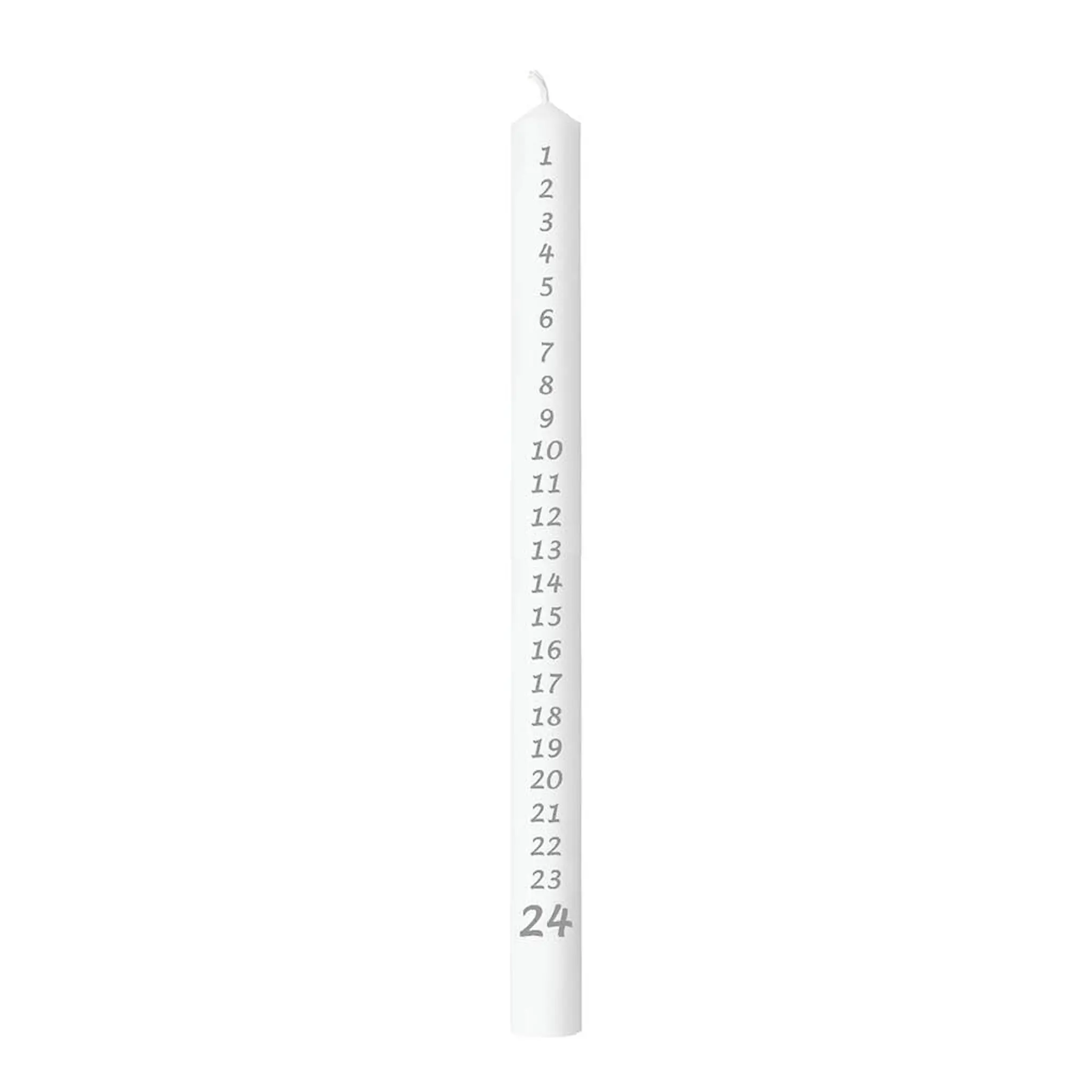 Liljeholmens Wasa kalenderlys 1-24 3x39 cm sølv