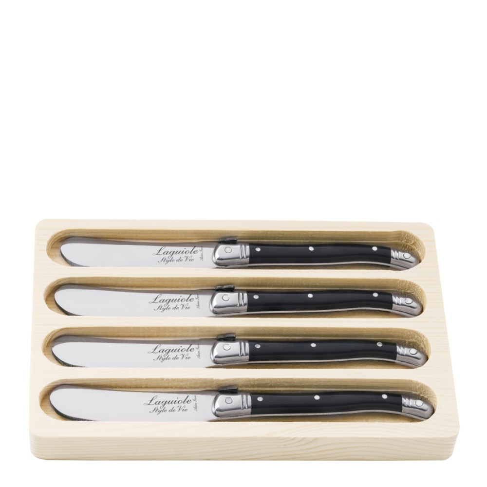 Laguiole Style de Vie - Laguiole Voiveitsi 4 kpl Musta