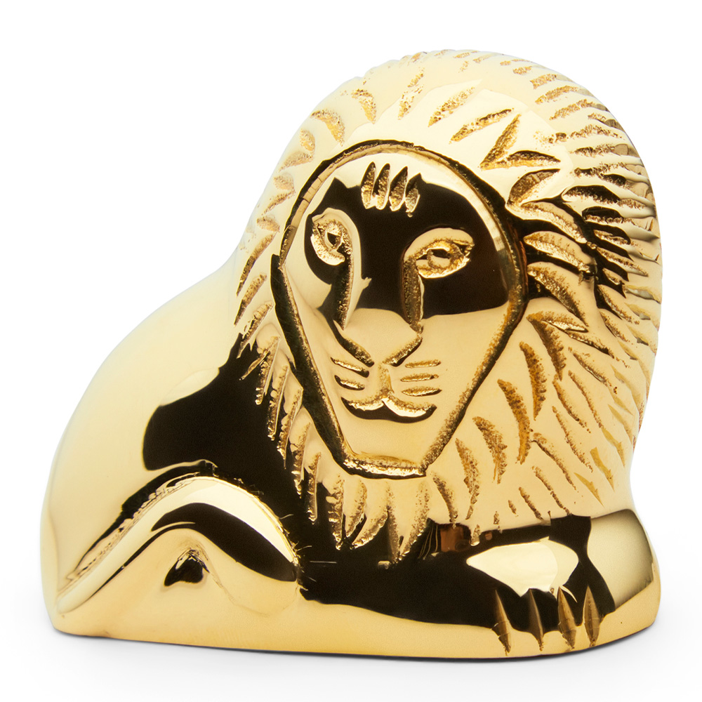 Skultuna Skultuna x Lisa Larson Makava Leijona 4,5 cm Kulta